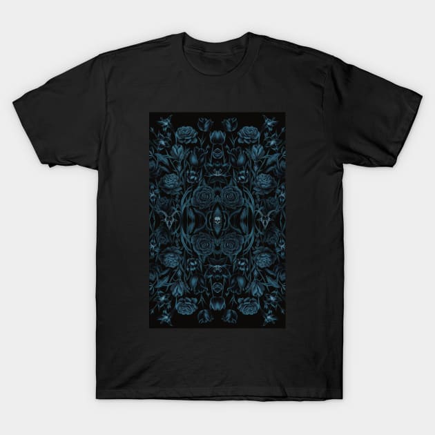 Dark Mystic Pattern, nature, pastel, floral, skull, goat, occult, mysterious T-Shirt by SSINAMOON COVEN